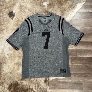 Nike Limited Edition Gray LSU Tigers All Stitched Game Jersey #7 Fournette